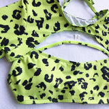 Leopard Bikini Long Sleeve Swimwear Swimsuit