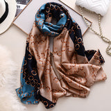 Fashion Contrast Long Silk Scarf Shawl Wrap for Women Ladies Girls 90x180