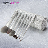 7 Makeup Brushes Set With Diamond Brush Bucket Foundation Blush Beauty Tool