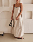 Vacation Suspenders Tube Top Maxi Dresses