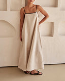 Vacation Suspenders Tube Top Maxi Dresses