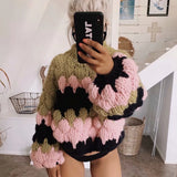 Women‘s Oversized Coarse Wool Sweater