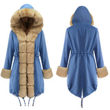 Women's Hooded Plush Coat