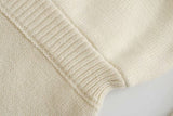Combinaison confortable en tricot à simple boutonnage