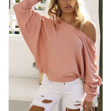 Women Casual Vogue Long Sleeve Loose O-Neck Sweater Tees T-Shirts