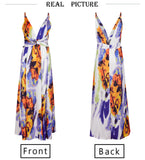 Sexy Sling Colorful Floral Evening Party Maxi vestidos 