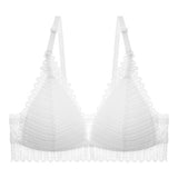 Lace Wireless Front Closure Lingerie Adjusted Plus Size Backless Bralette Bras Set