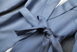 Style de bureau Bow Bandage Blazers Jupe double couche Robe mi-longue Ensemble deux pièces