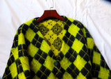 Cardigans courts en tricot à carreaux à simple boutonnage