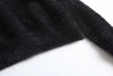 V-neck Single-breasted Knit Moon Shape Crop Tops Cardigans