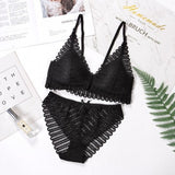 Lace Wireless Front Closure Lingerie Adjusted Plus Size Backless Bralette Bras Set
