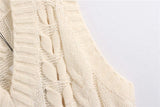 Chandails évidés à laçage en tricot à col en V