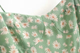 Sexy Suspenders Split Floral Daisy Midi Dresses