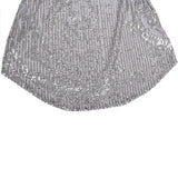 Round Collar Lantern Sleeve Sequin Puff Sleeve Mini Dresses