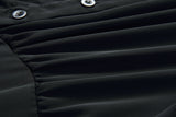 Camisa de manga larga con cuello en V y botonadura sencilla