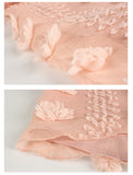 Sexy Lace-up Tube Top Lâche Fleurs Décoratives Floral Mini Robes 