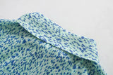 Ruffled Flounces Lace-up Pile Collar Pleated Belt Floral Mini Dress