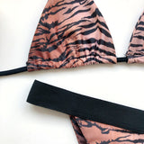 Strappy Bikini Print Swimwear Swim Suit