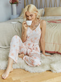 Tirantes Tie Dye Casual Lace-up Jumpsuit Loungewear Mamelucos
