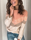 Casual Contrast Casual Knitted Sweater