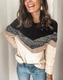 Casual Contrast Casual Knitted Sweater