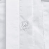 Shoulder Padded Single-breasted Shirt Pocket Tops