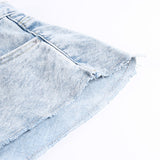 Short en jean à ourlet irrégulier Jeans Hot Pants