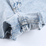 Pantalones cortos de mezclilla con dobladillo irregular Jeans Hot Pants