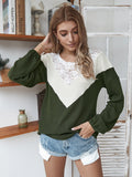 Lace Net Yarn Hollow Out Knit Sweater Tops