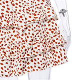Mini-robes à lacets à volants léopard à une épaule