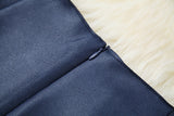 Pearl Suede Splicing Net Yarn Mangas con volantes Tops Pantalones de pierna ancha Conjunto de dos piezas