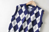 Knitting Diamond Lattice Vest Sweater