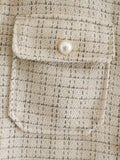 Veste style chemise à carreaux Revers Cardigans à boutonnage simple Manteau