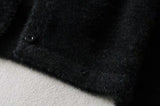 Conjunto de traje de dos piezas con cárdigan tipo camisola de mohair con botonadura sencilla
