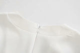 V-neck Tie-Back Slit Splicing Midi Dresses