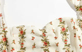 Backless Open Back Slit Floral Printed Midi Dress