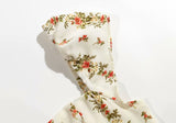 Vestido midi estampado floral con abertura en la espalda abierta sin espalda