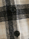 Abrigo de cárdigan informal con camisa a cuadros de un solo pecho