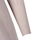 High-collared Ruffled Knit Pleated Sweater Mini Dresses