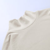 Conjunto de dos piezas de falda con bolsillo de suéter y blusas cortas con manga farol