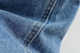 Jambe fendue taille haute jambe large jean droit pantalon en denim