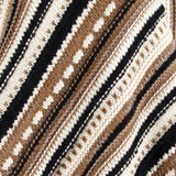 Suéter con flecos y borlas Rayas diagonales Suéter Capa Chal Capa 