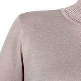 Minivestidos de suéter plisado de punto con volantes y cuello alto