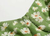 Robes mi-longues marguerites à bretelles imprimées florales vintage
