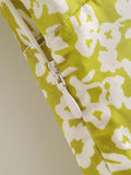 Minivestidos florales con cuello en V y manga farol con un solo pecho