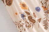 Backless Suspenders Ruffled Chiffon Floral Midi Dresses