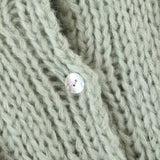 Artisanat à simple boutonnage en tricot Splicing Crop Tops Cardigans