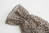 Minivestidos con cordones de un solo pecho de leopardo con cuello en V