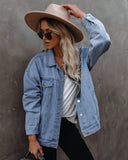 Single-breasted Pile Collar Denim Outerwear Cardigans