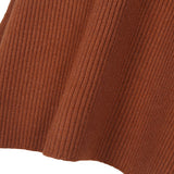 Ruffled Flounces Striped Knit Sweater Mini Dresses